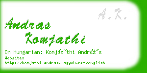 andras komjathi business card